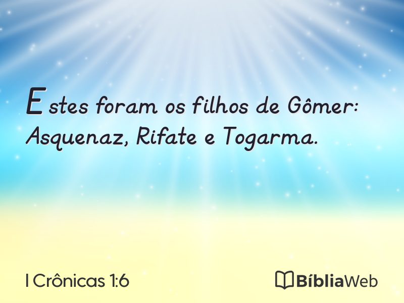 I Crônicas 1:6 em imagem para compartilhar