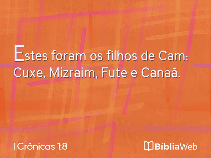 I Crônicas 1:8 em imagem para compartilhar