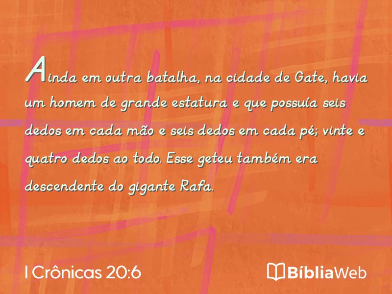 I Crônicas 20:6 em imagem para compartilhar