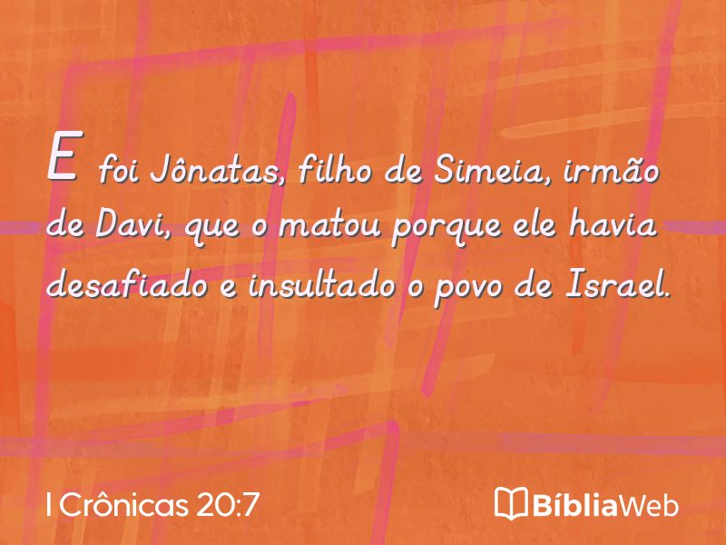 I Crônicas 20:7 em imagem para compartilhar