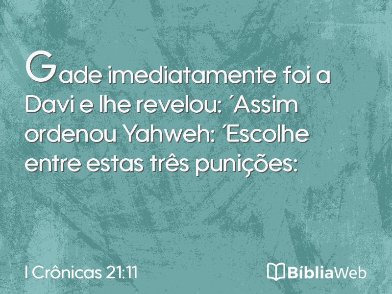 I Crônicas 21:11 em imagem para compartilhar