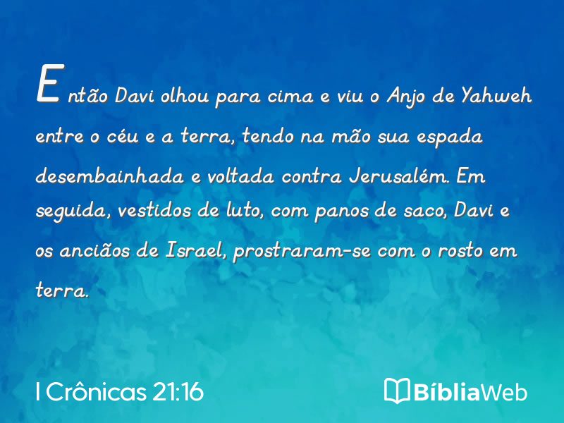 I Crônicas 21:16 em imagem para compartilhar