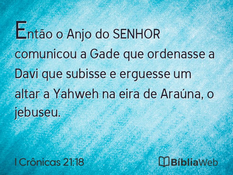 I Crônicas 21:18 em imagem para compartilhar