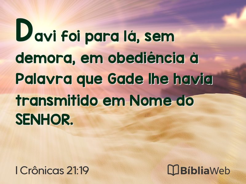 I Crônicas 21:19 em imagem para compartilhar