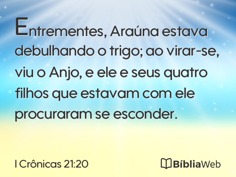 I Crônicas 21:20 em imagem para compartilhar