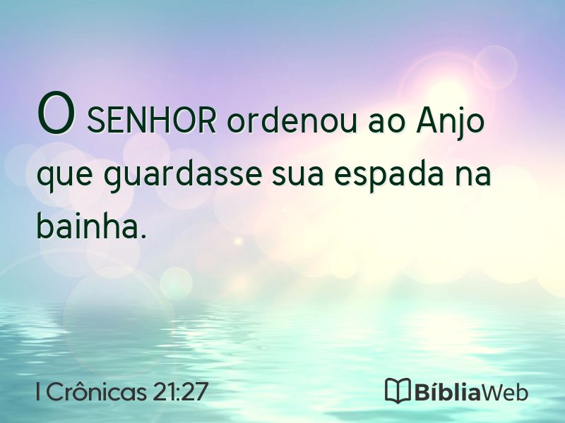 I Crônicas 21:27 em imagem para compartilhar