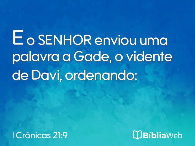 I Crônicas 21:9 em imagem para compartilhar