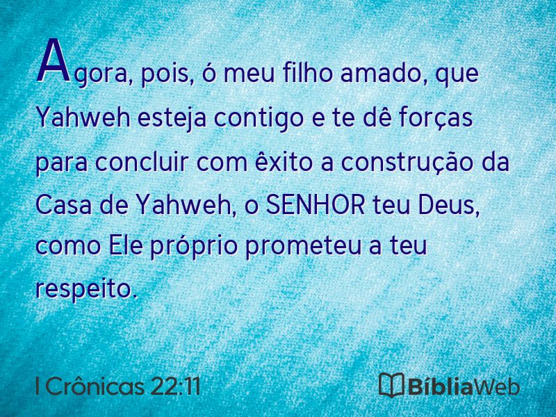 I Crônicas 22:11 em imagem para compartilhar