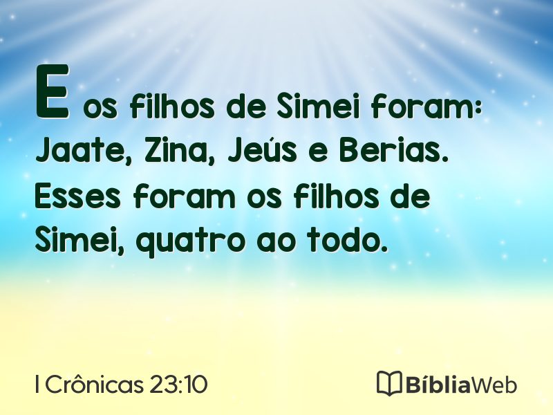 I Crônicas 23:10 em imagem para compartilhar