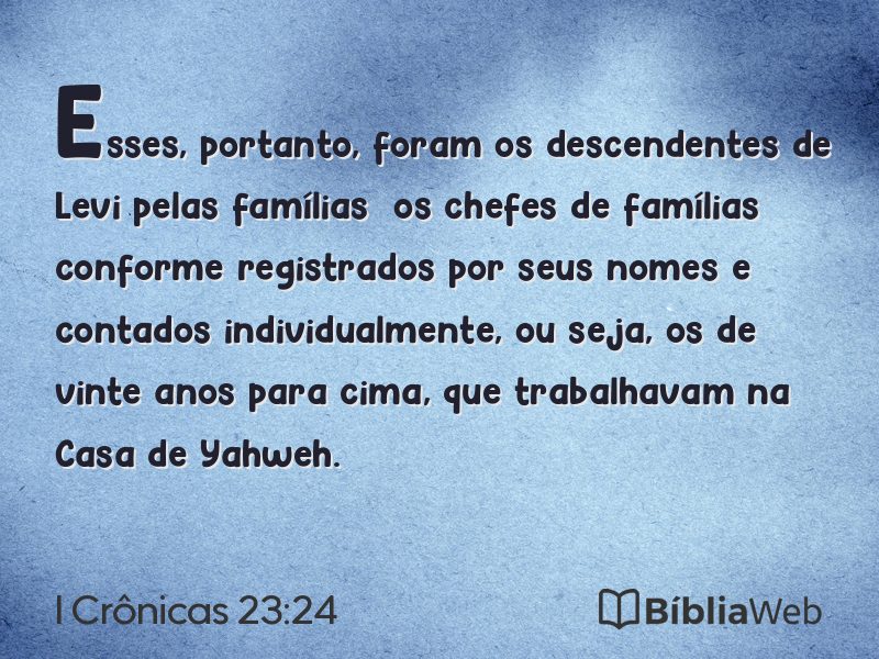 I Crônicas 23:24 em imagem para compartilhar