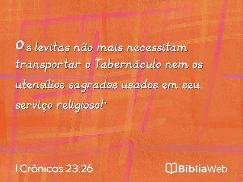 I Crônicas 23:26 em imagem para compartilhar