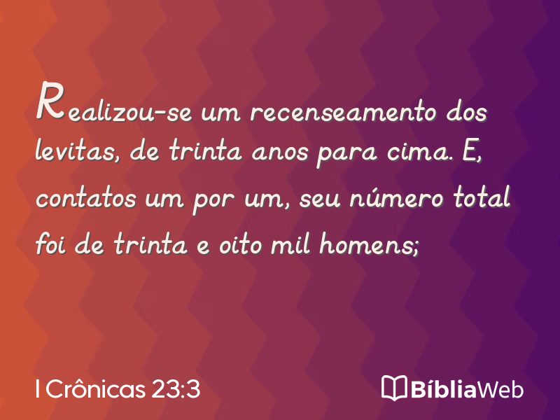 I Crônicas 23:3 em imagem para compartilhar