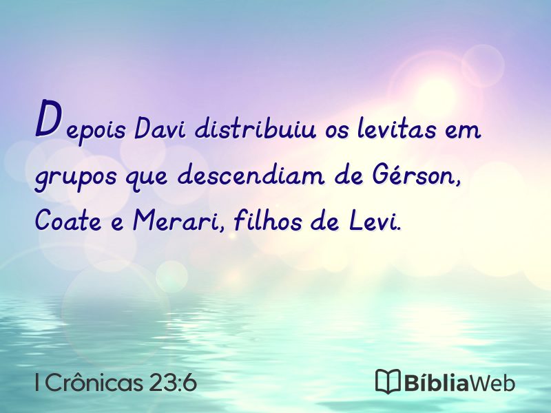 I Crônicas 23:6 em imagem para compartilhar