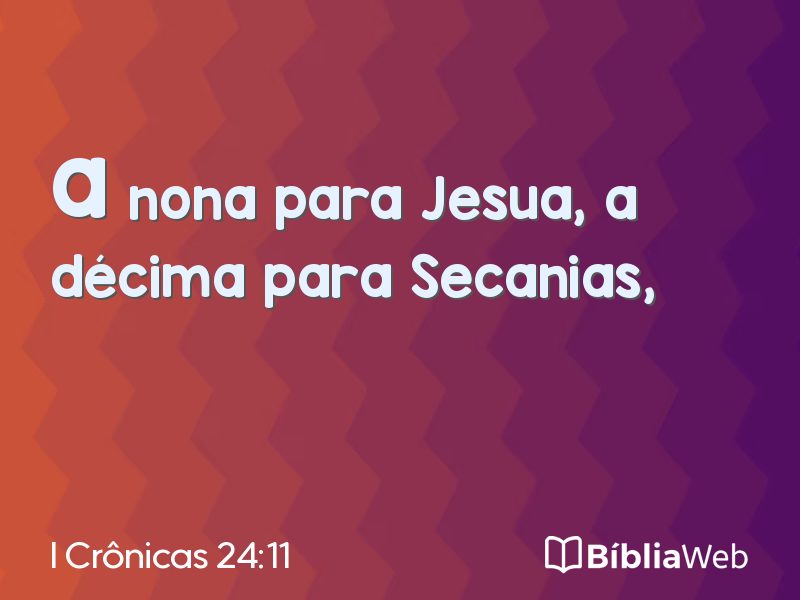 I Crônicas 24:11 em imagem para compartilhar