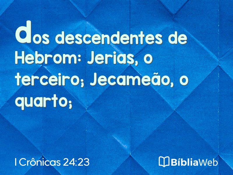 I Crônicas 24:23 em imagem para compartilhar
