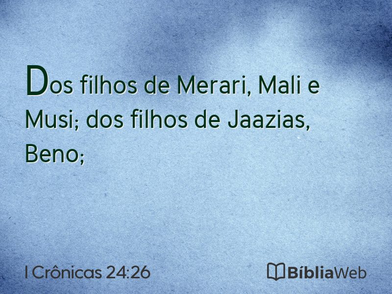 I Crônicas 24:26 em imagem para compartilhar