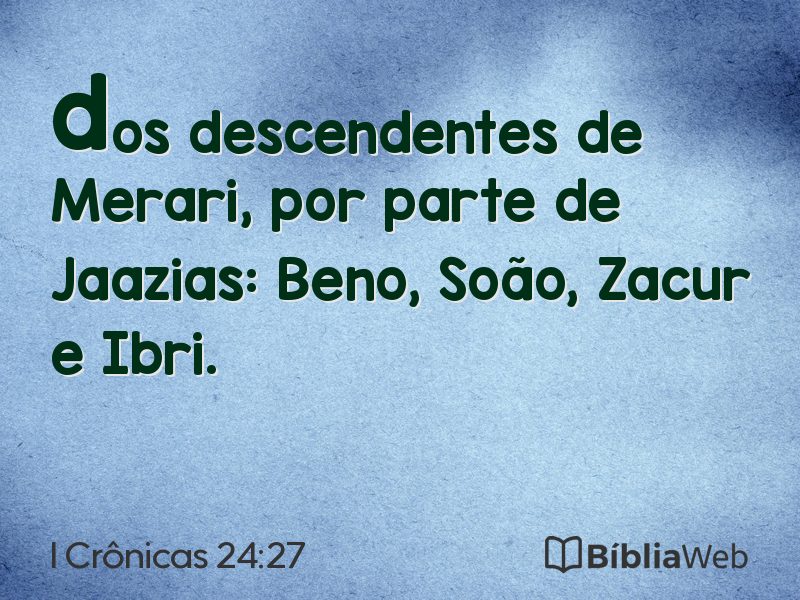 I Crônicas 24:27 em imagem para compartilhar