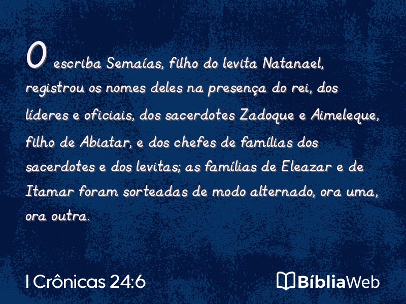 I Crônicas 24:6 em imagem para compartilhar