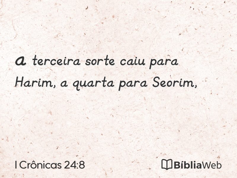 I Crônicas 24:8 em imagem para compartilhar