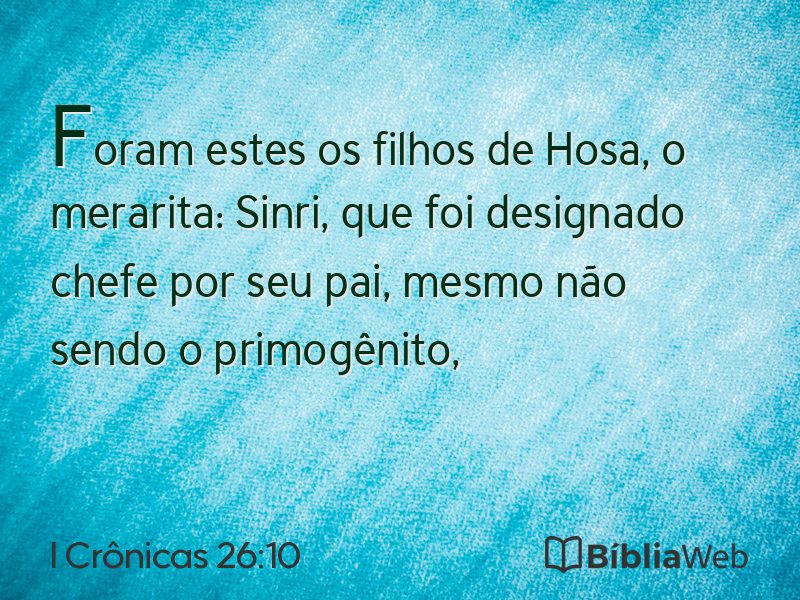 I Crônicas 26:10 em imagem para compartilhar