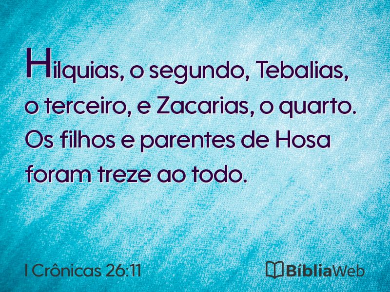 I Crônicas 26:11 em imagem para compartilhar