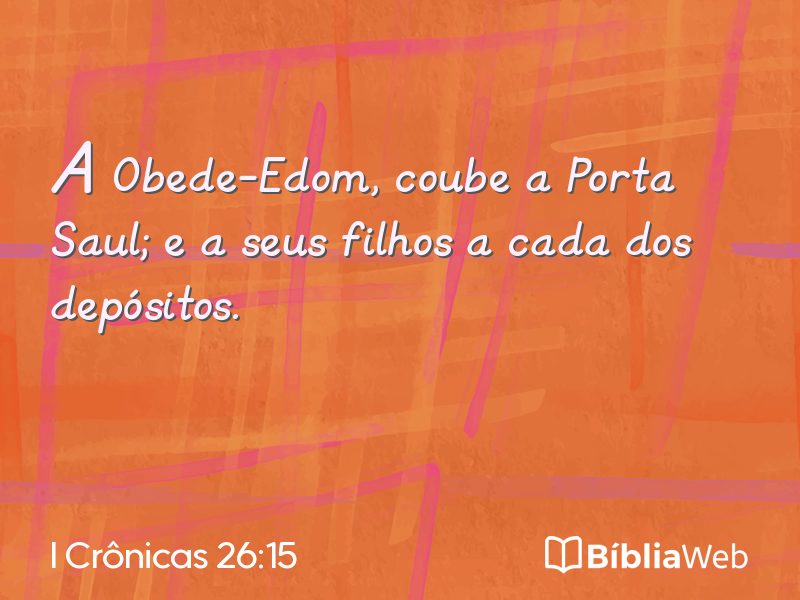 I Crônicas 26:15 em imagem para compartilhar