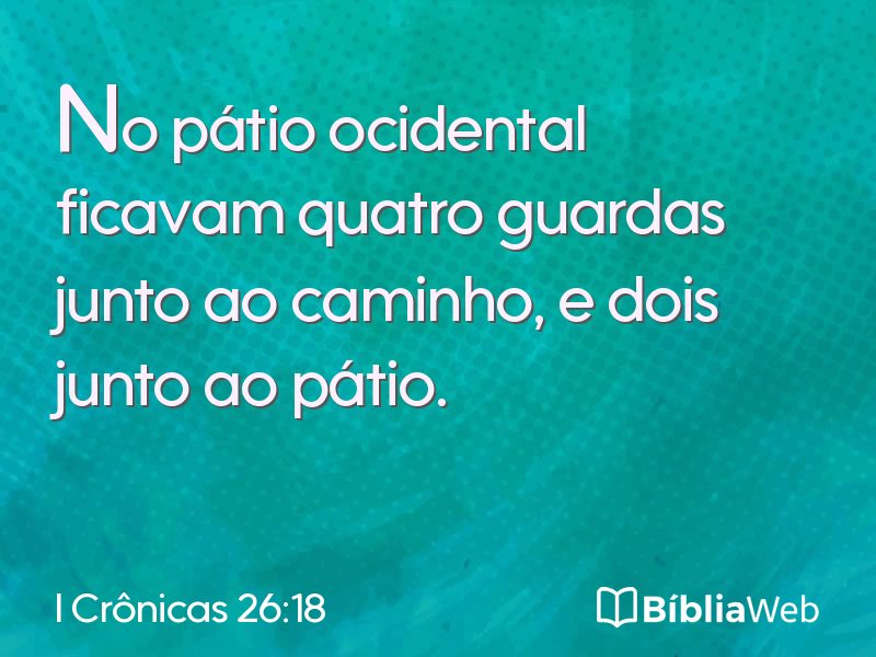 I Crônicas 26:18 em imagem para compartilhar