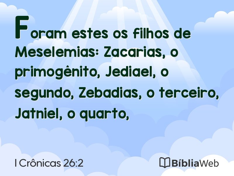 I Crônicas 26:2 em imagem para compartilhar