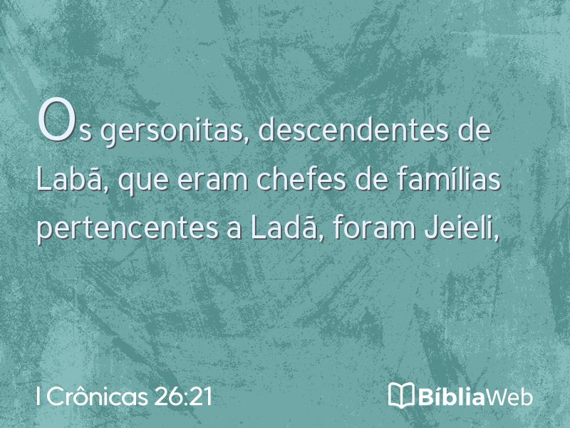 I Crônicas 26:21 em imagem para compartilhar