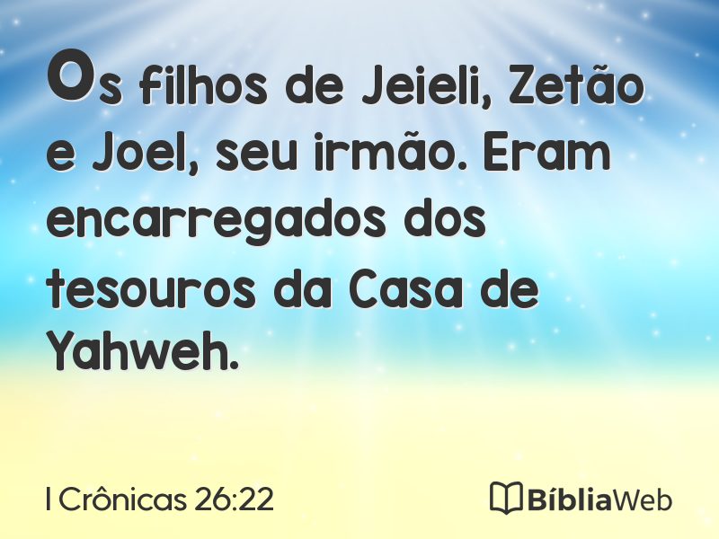 I Crônicas 26:22 em imagem para compartilhar