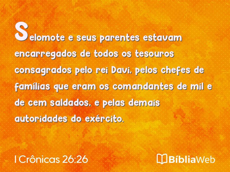 I Crônicas 26:26 em imagem para compartilhar