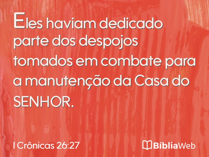 I Crônicas 26:27 em imagem para compartilhar