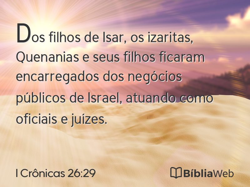 I Crônicas 26:29 em imagem para compartilhar