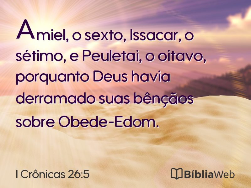 I Crônicas 26:5 em imagem para compartilhar
