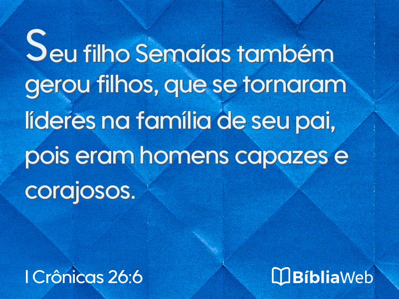I Crônicas 26:6 em imagem para compartilhar