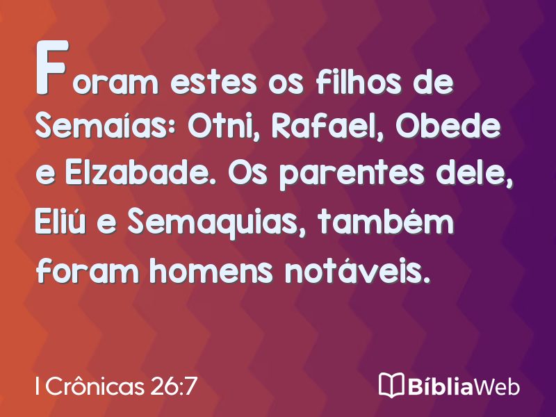 I Crônicas 26:7 em imagem para compartilhar