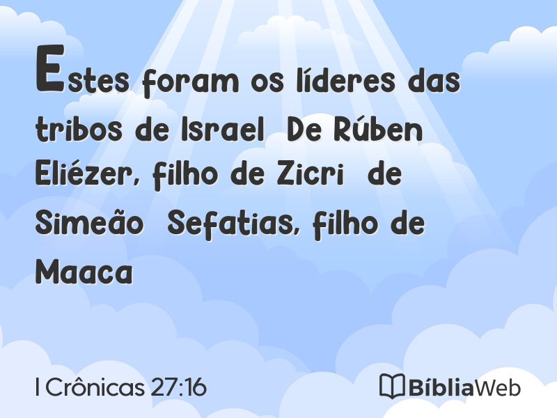 I Crônicas 27:16 em imagem para compartilhar