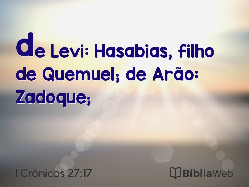 I Crônicas 27:17 em imagem para compartilhar