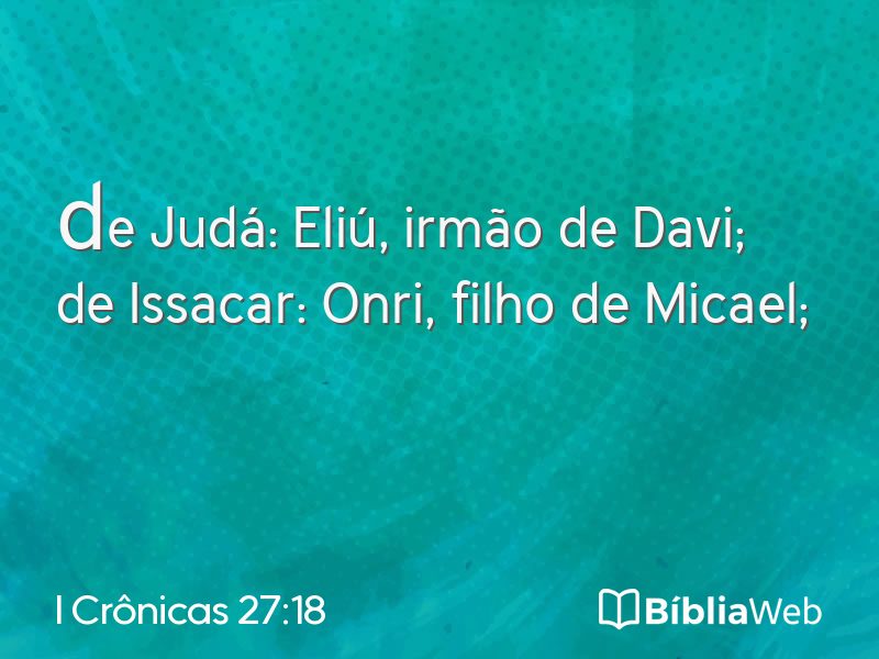 I Crônicas 27:18 em imagem para compartilhar