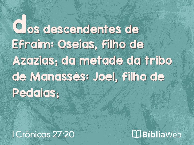 I Crônicas 27:20 em imagem para compartilhar