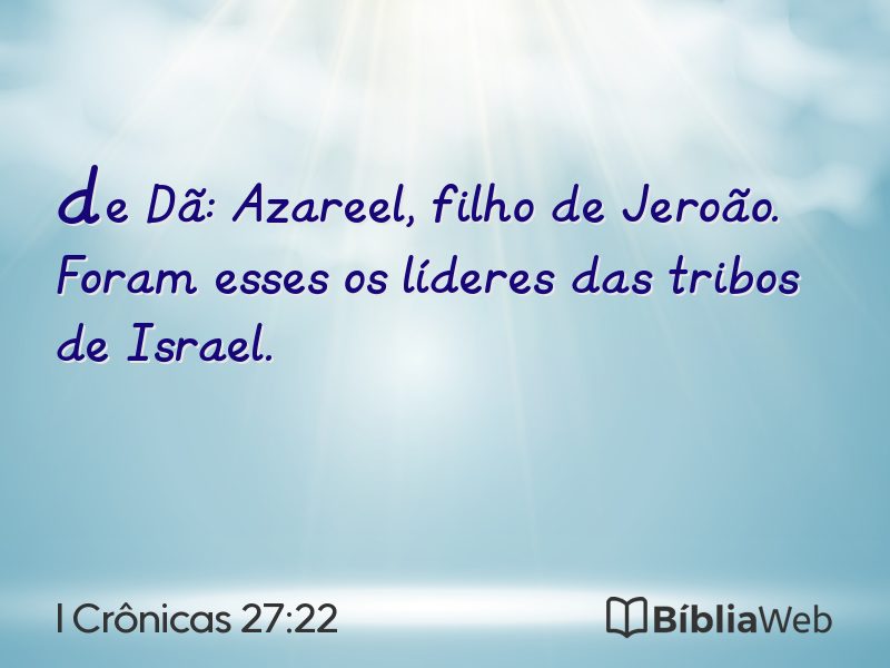 I Crônicas 27:22 em imagem para compartilhar
