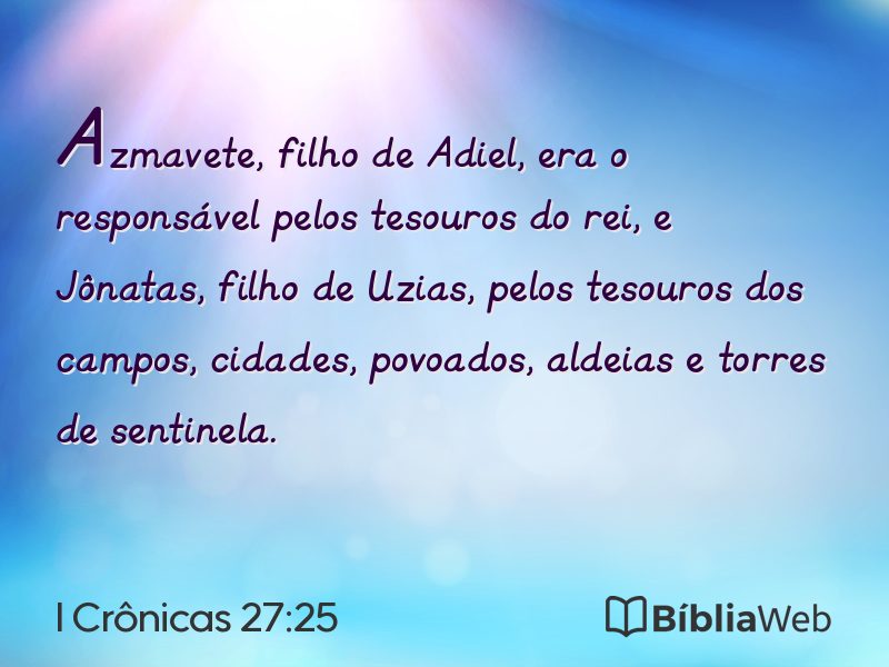 I Crônicas 27:25 em imagem para compartilhar