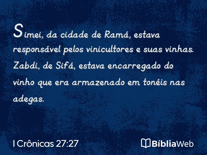 I Crônicas 27:27 em imagem para compartilhar
