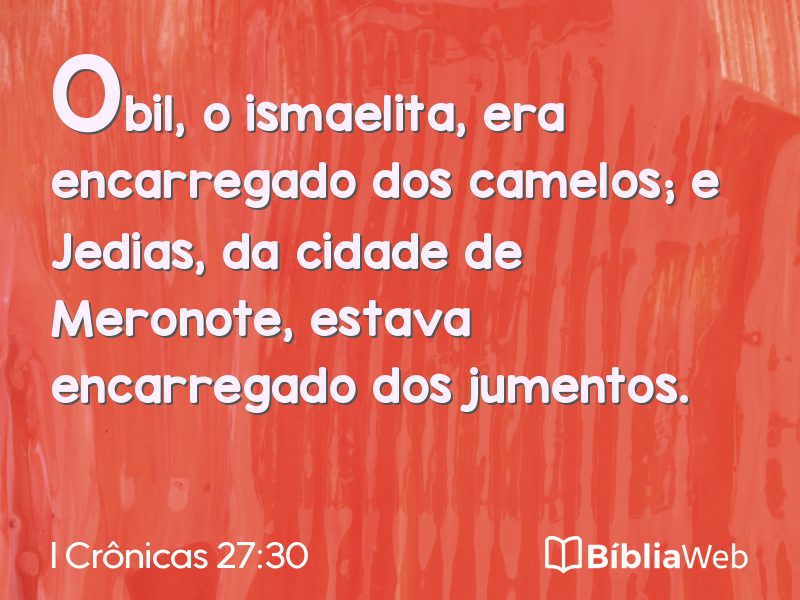 I Crônicas 27:30 em imagem para compartilhar