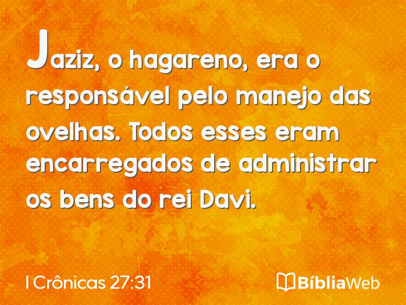 I Crônicas 27:31 em imagem para compartilhar
