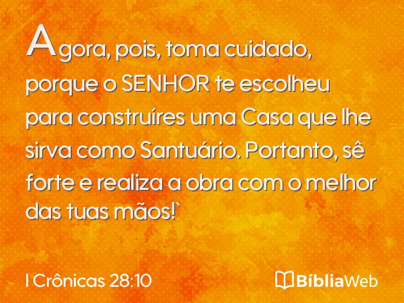 I Crônicas 28:10 em imagem para compartilhar