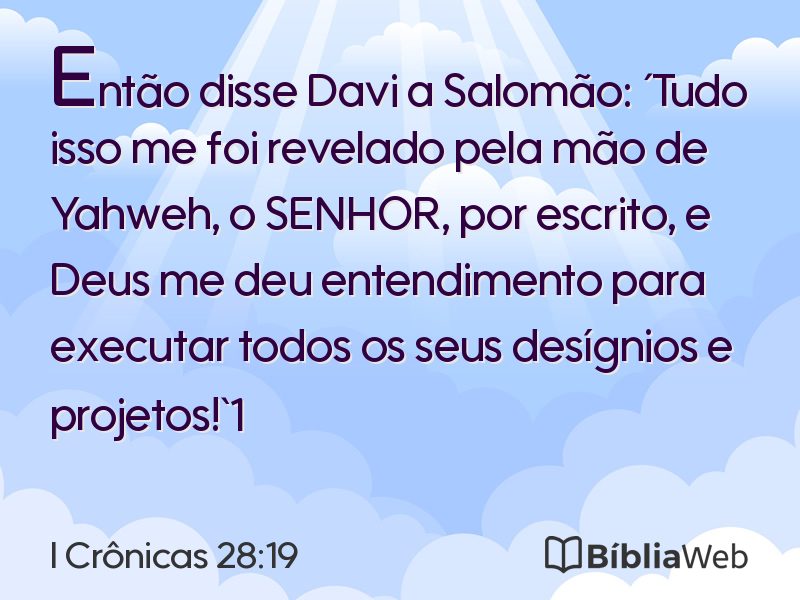 I Crônicas 28:19 em imagem para compartilhar