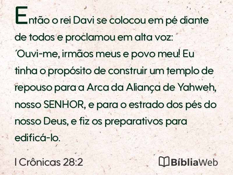 I Crônicas 28:2 em imagem para compartilhar
