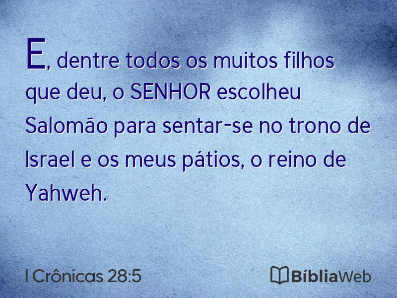 I Crônicas 28:5 em imagem para compartilhar