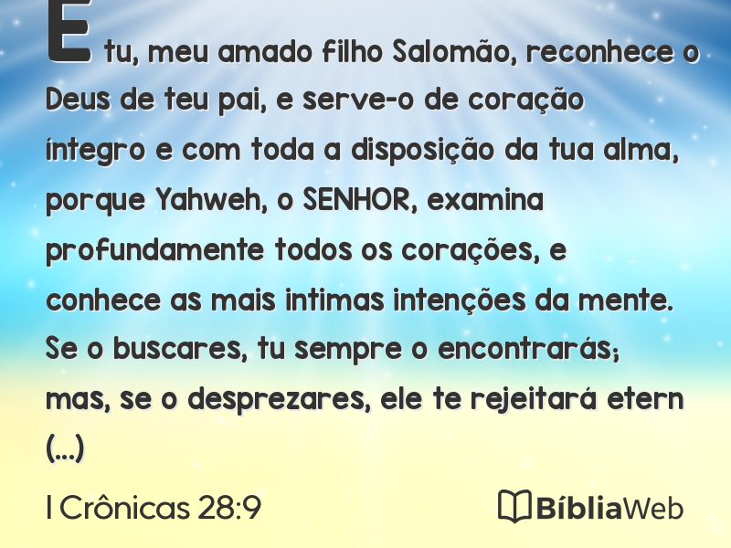 I Crônicas 28:9 em imagem para compartilhar